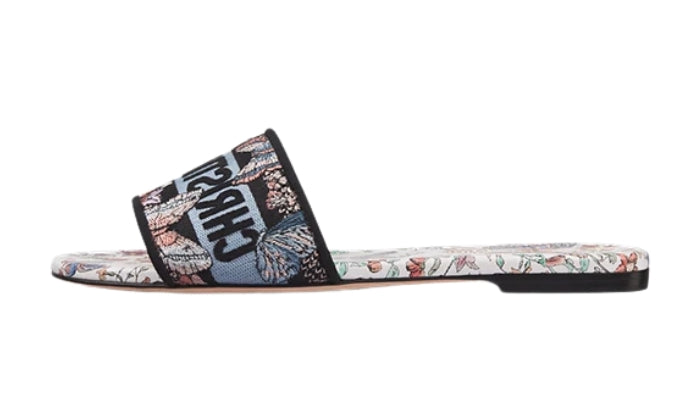 Cotone Ricamato Con Motivo Toile De Jouy Papillon