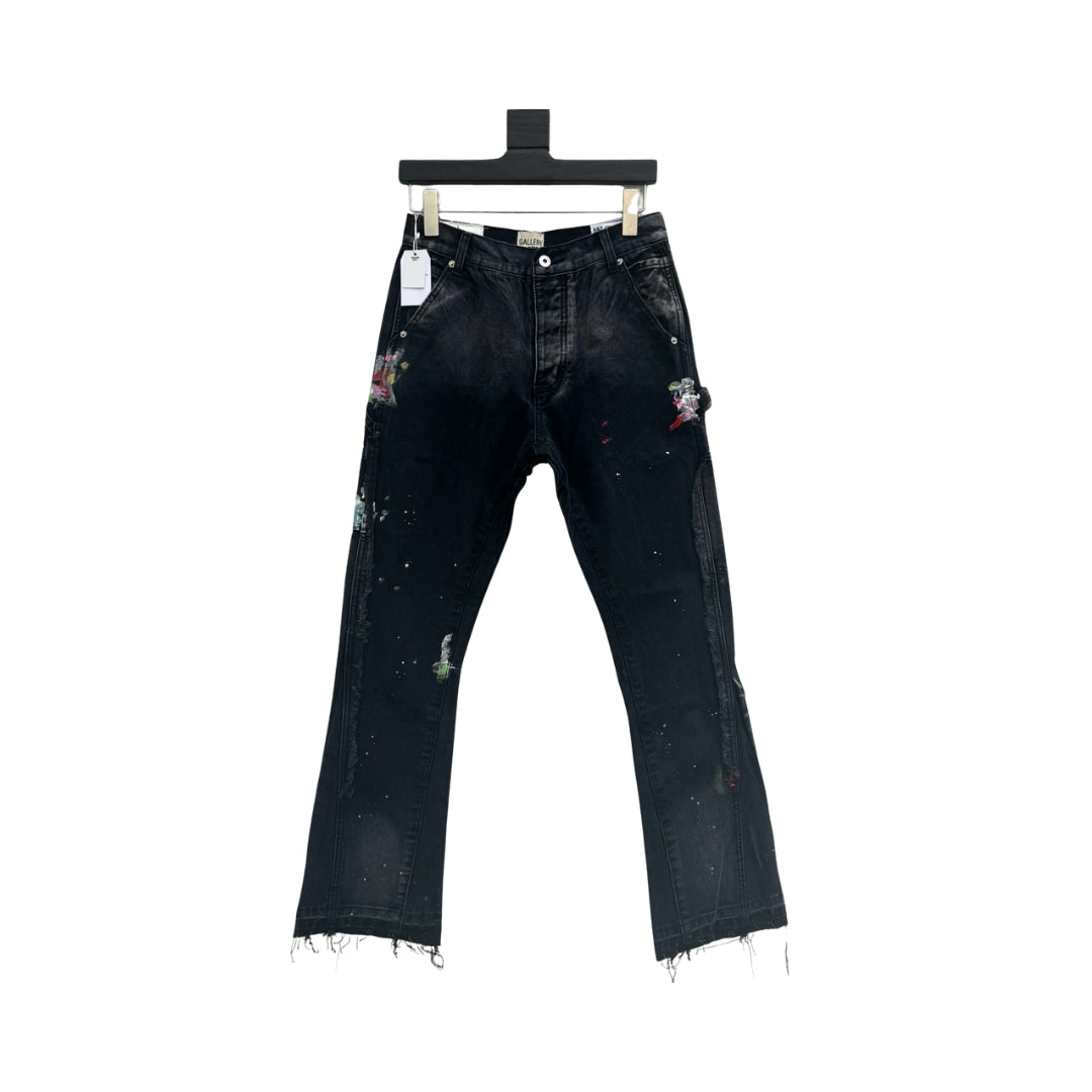 Pantaloni Patchwork Schizzati D’Inchiostro