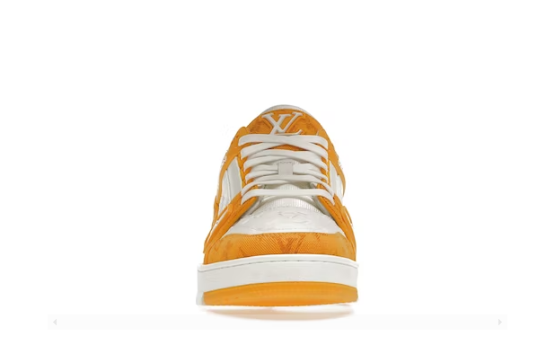 Louis Vuitton Trainer Yellow monogram Denim White