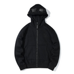 CP COMPANY ZIP HOODIE - BLACK