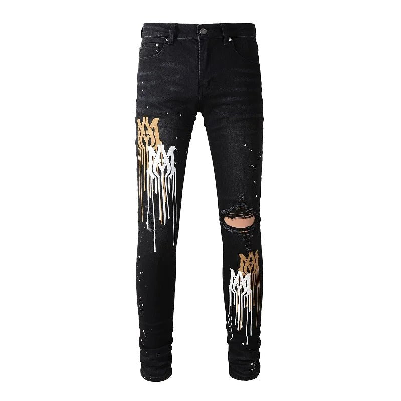 JEANS - AMIRI LOGO MULTICOLOR