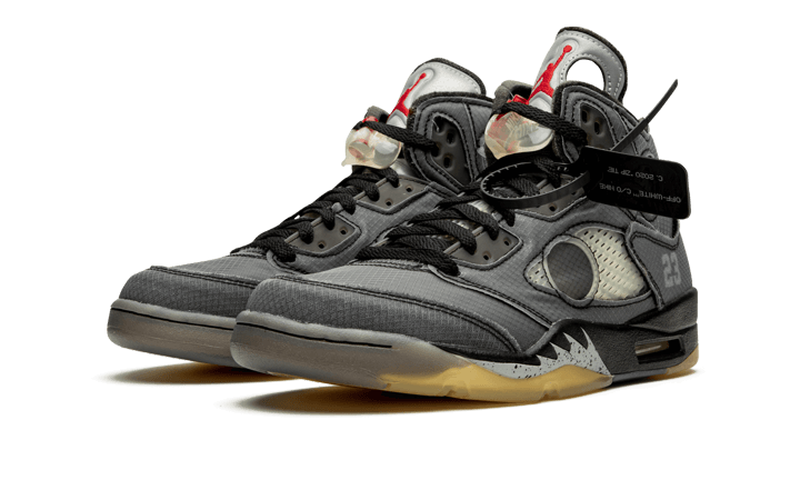 JORDAN 5 OFF WHITE BLACK
